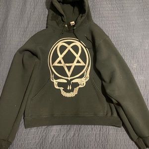 Iluvpunx heartagram skull hoodie